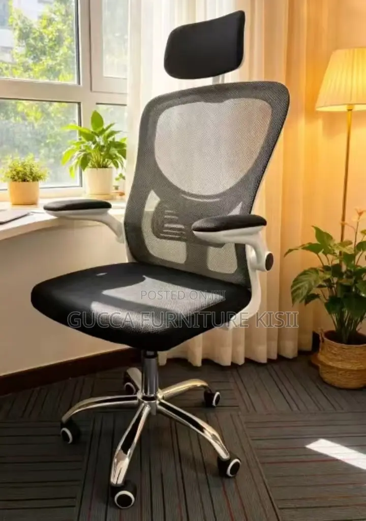 Mesh Ergonomic Workstation Chair With Adjustable Headrest