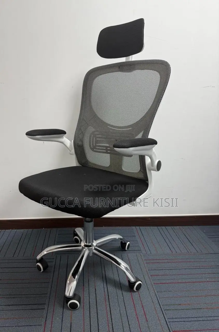 Mesh Ergonomic Workstation Chair With Adjustable Headrest
