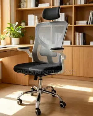 Mesh Ergonomic Workstation Chair With Adjustable Headrest
