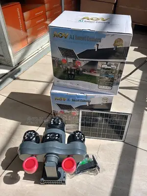 V380 4G Solar CCTV Camera With 4-Way View and Strobe Light