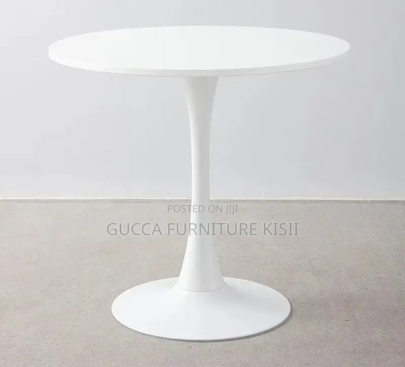 4 Seater White Circular Eames Dining Table