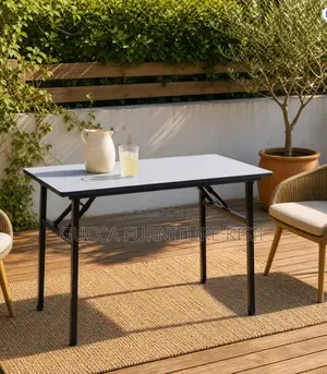 Rectangular Folding Table With Steel Legs