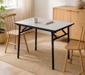 Rectangular Folding Table With Steel Legs