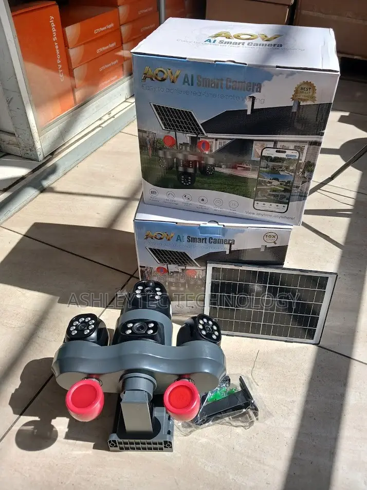 V380 4G Solar Camera With Quad View for Shops and Businesses