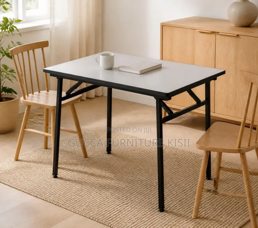 Rectangular Folding Table With Steel Legs