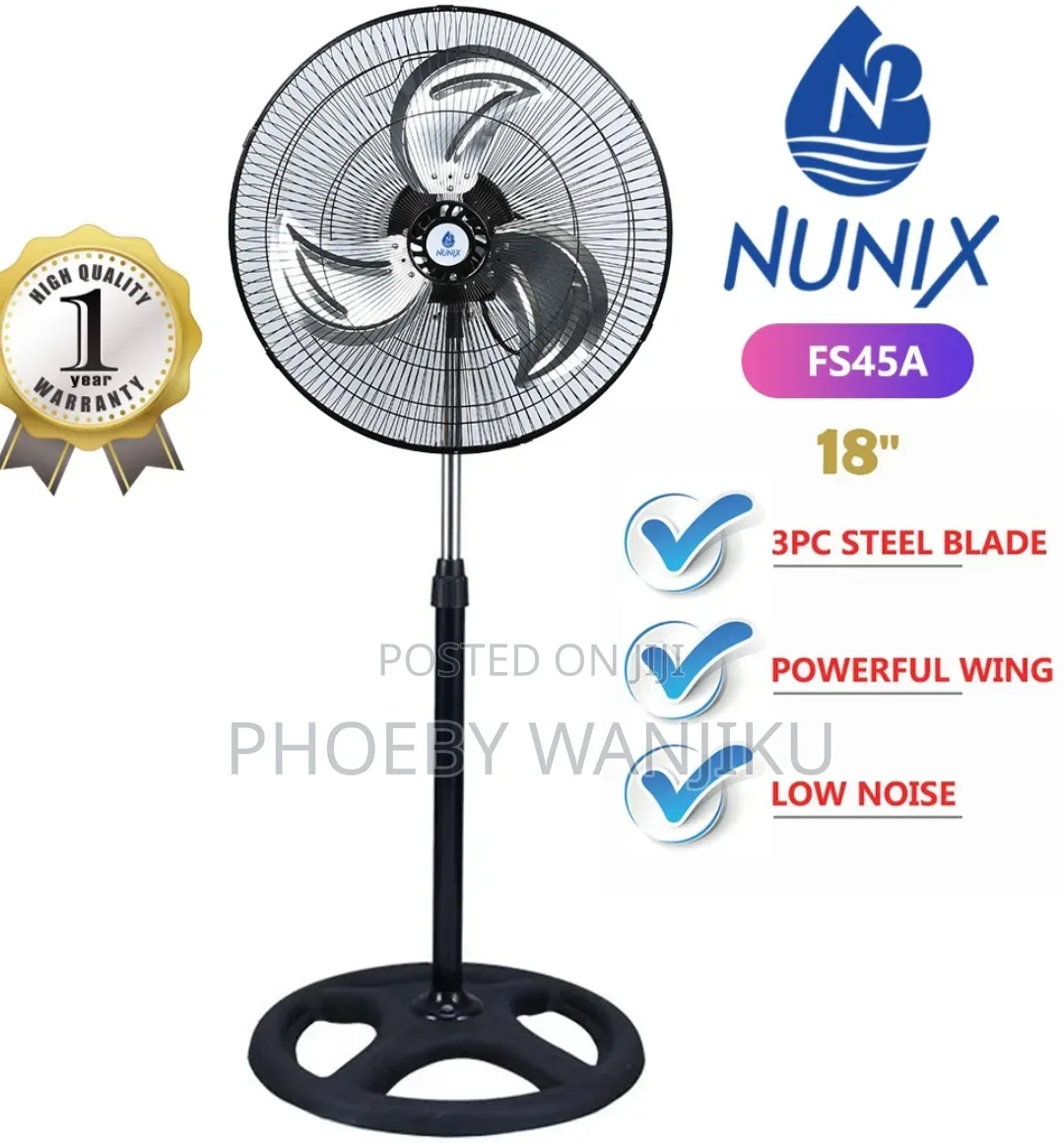 Steel Blade Nunix Stand Fan