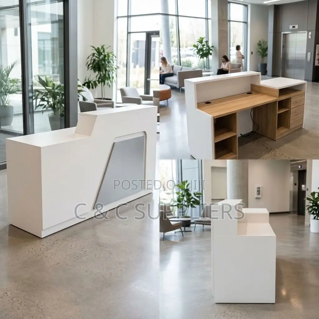 180cm Modern Reception Desk With Light.