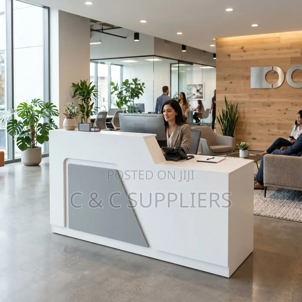 180cm Modern Reception Desk With Light.