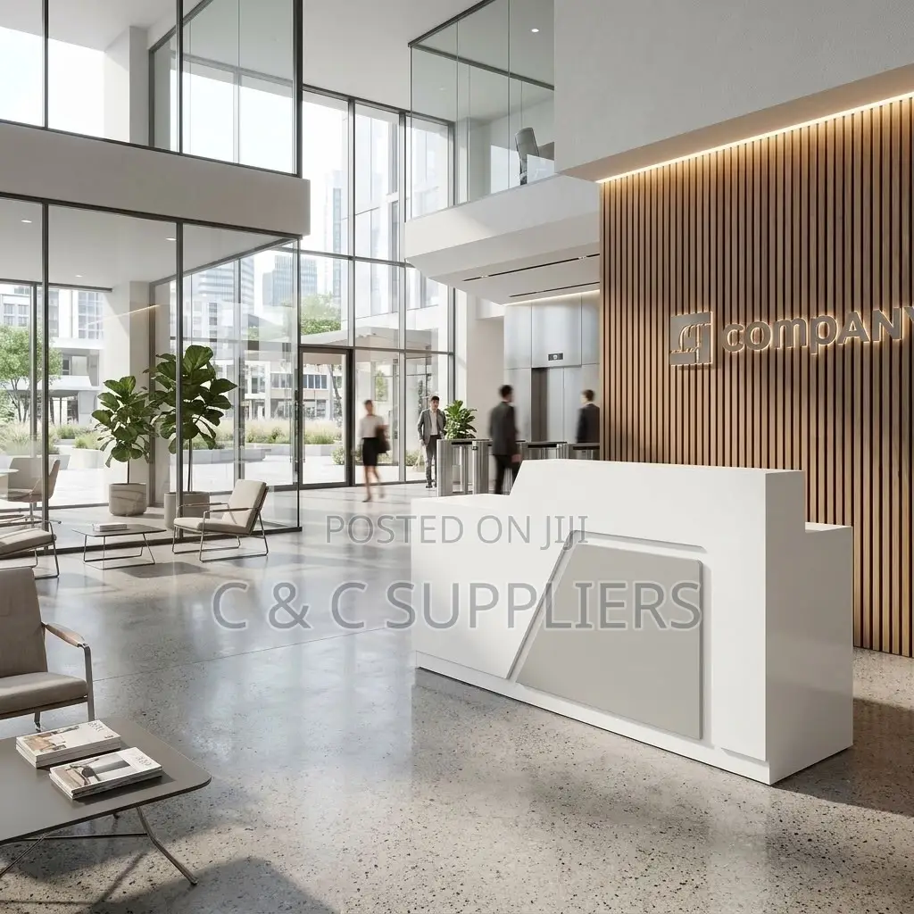 180cm Modern Reception Desk With Light.