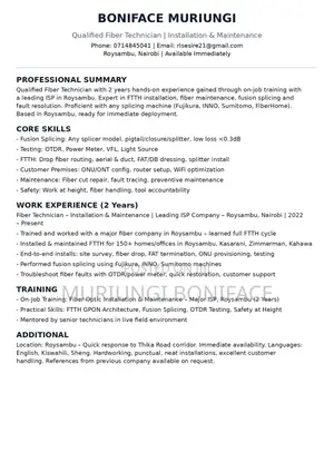 Fiber Optic Technician