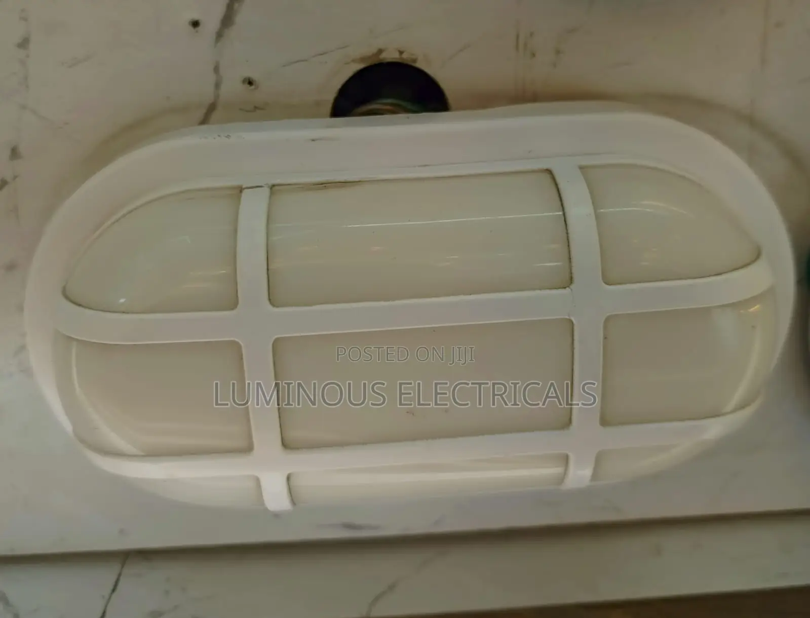 Oval LED Bulkhead Light With Protective Grid Outdoor Security Lamp