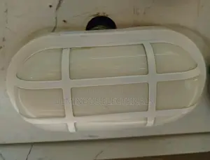 Oval LED Bulkhead Light With Protective Grid Outdoor Security Lamp