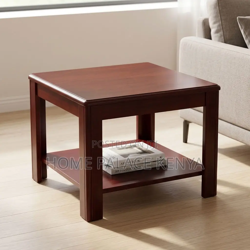 Side Table; Square Wooden Side Table