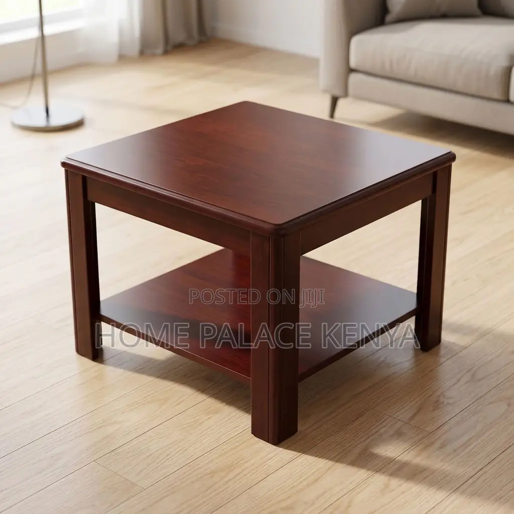 Side Table; Square Wooden Side Table