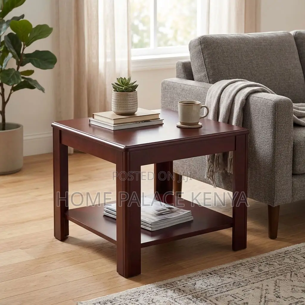 Side Table; Square Wooden Side Table