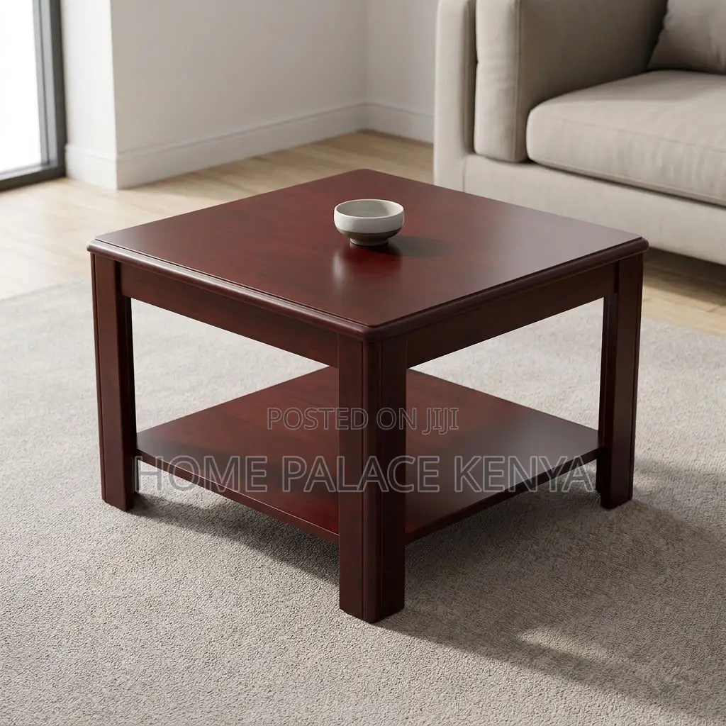 Side Table; Square Wooden Side Table