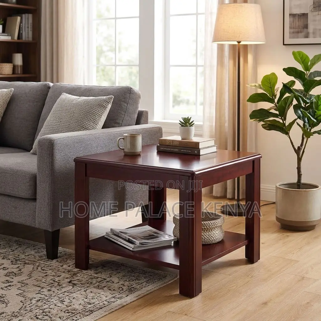 Side Table; Square Wooden Side Table