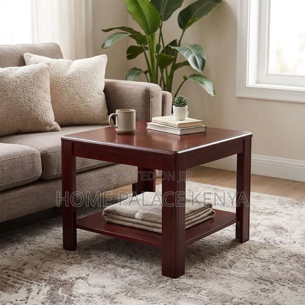 Side Table; Square Wooden Side Table