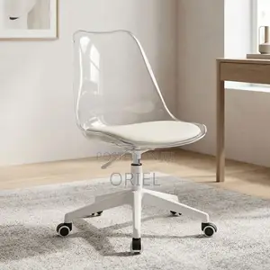 Clear Swivel Office Chair – Modern Transparent Desk Seating