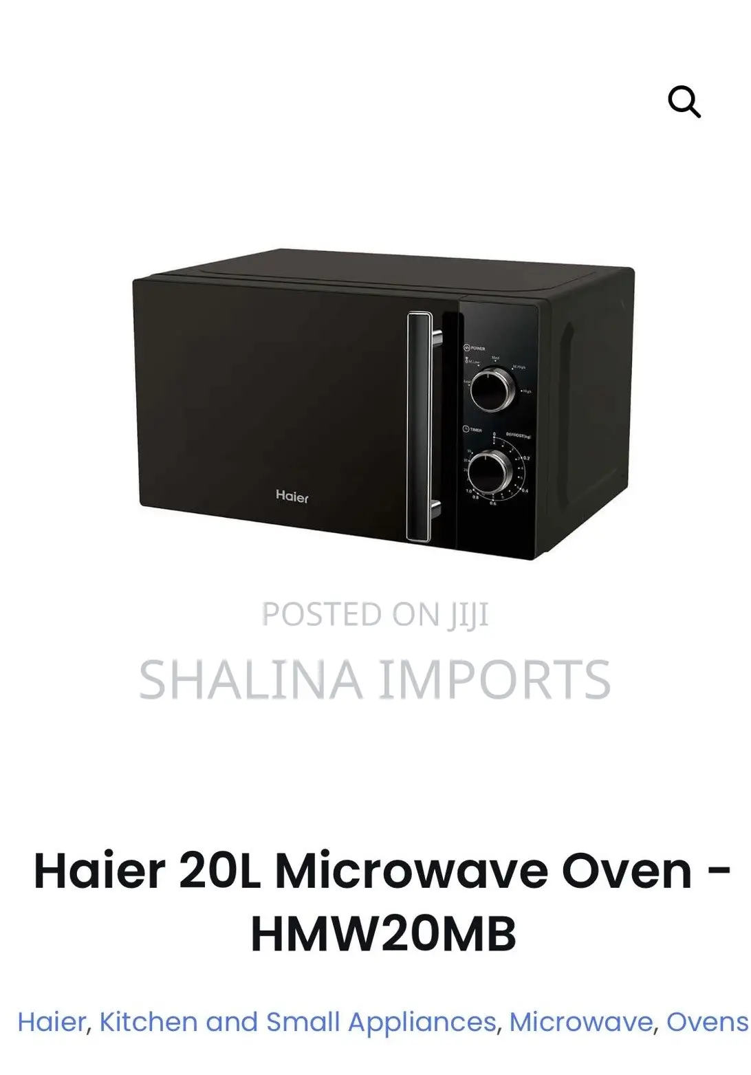 20 Litres Haier Manual Microwave Oven