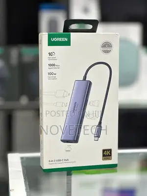 UGREEN 6-in-1 USB-C Hub Gigabit Data 4K at 60Hz HDMI