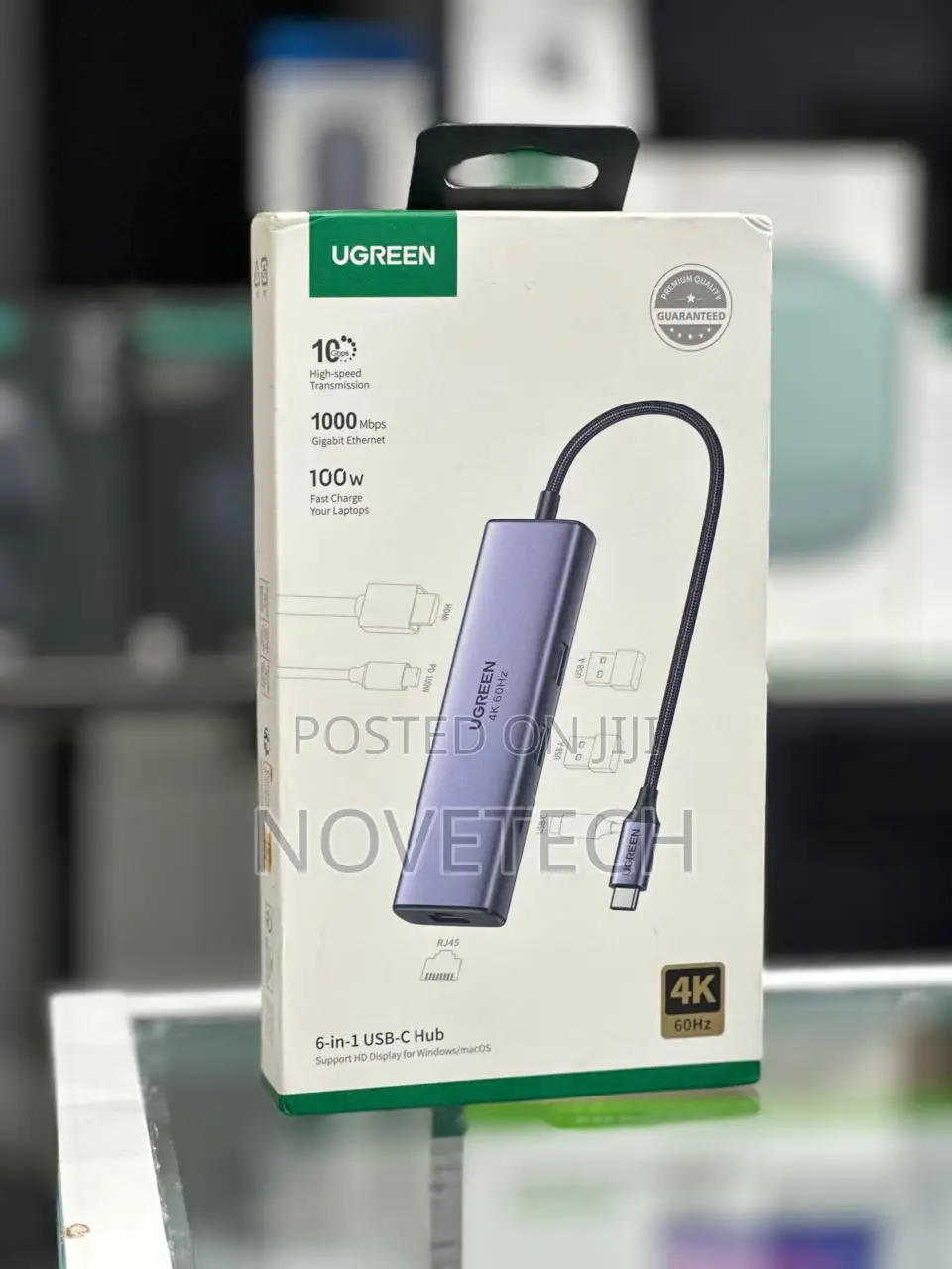 UGREEN 6-in-1 USB-C Hub Gigabit Data 4K at 60Hz HDMI