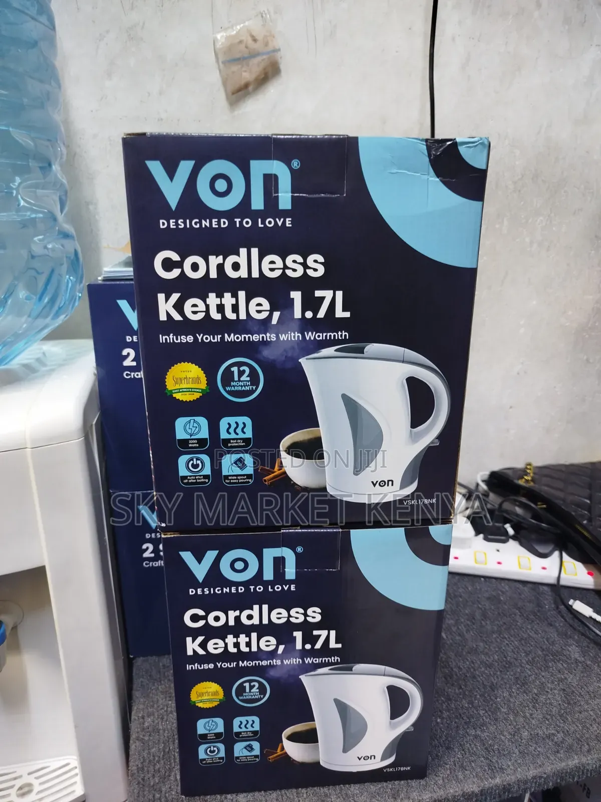 Von Cordless Kettle 1.7L VSKL17BNK