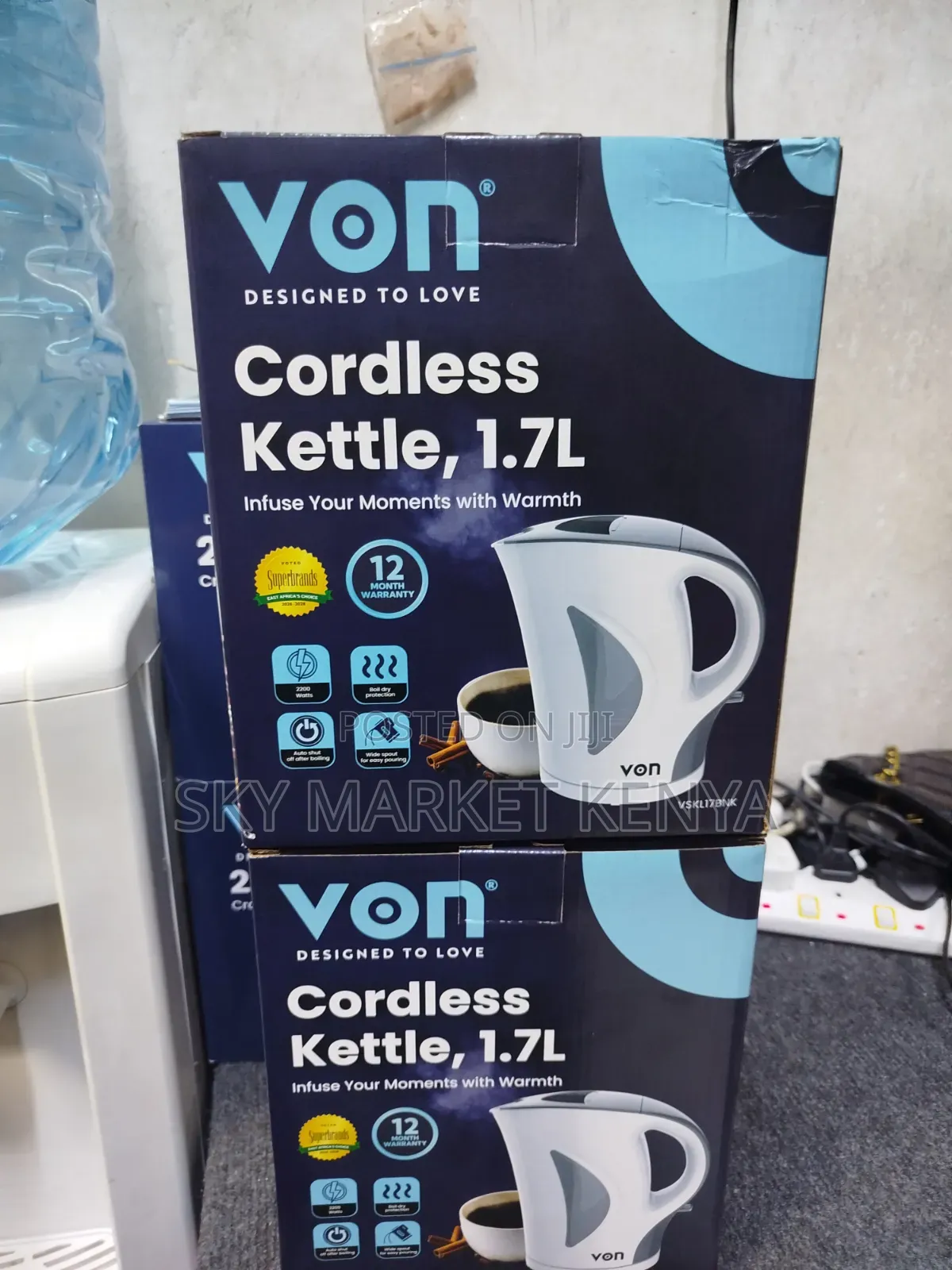 Von Cordless Kettle 1.7L VSKL17BNK