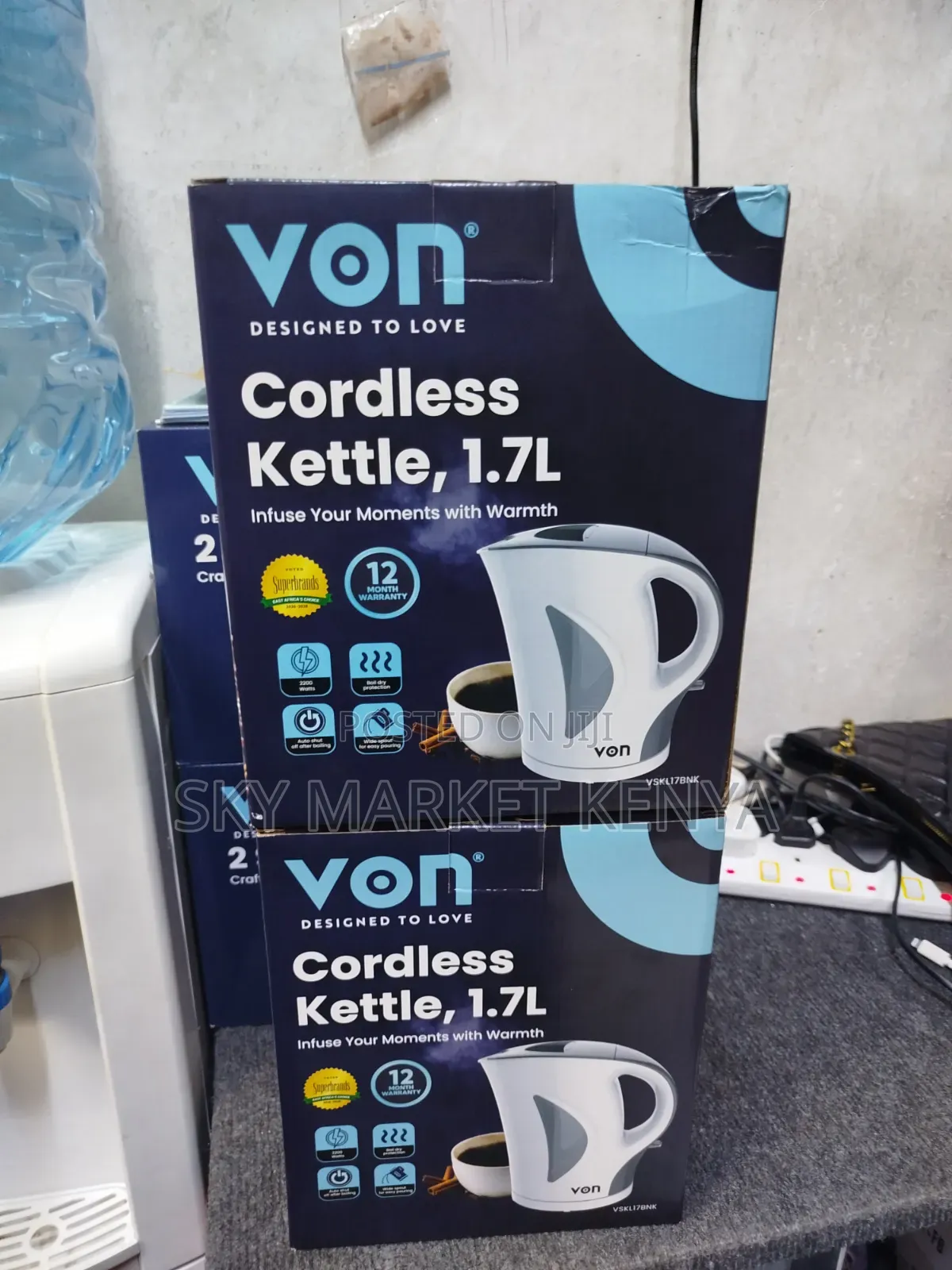Von Cordless Kettle 1.7L VSKL17BNK