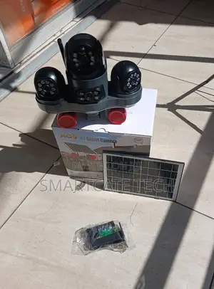 V380 Triple Lens Solar CCTV Camera for Gates and Compounds