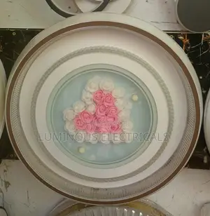 Luxury Rose Heart LED Ceiling Panel Light Surface Mount Lamp
