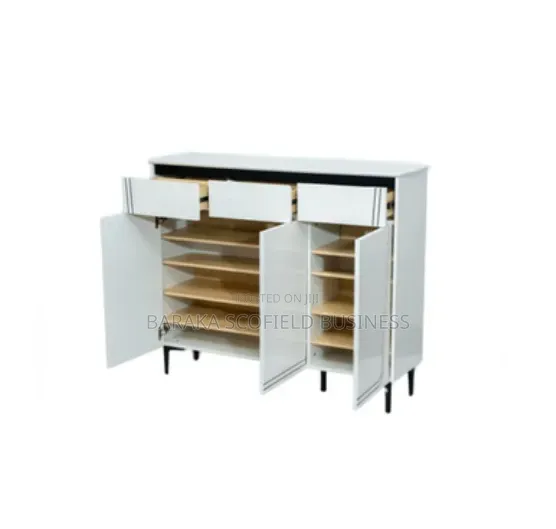 Modern White Shoe Storage Cabinet