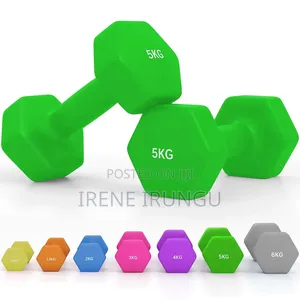 Coloured 5kg Dumbbells Pair