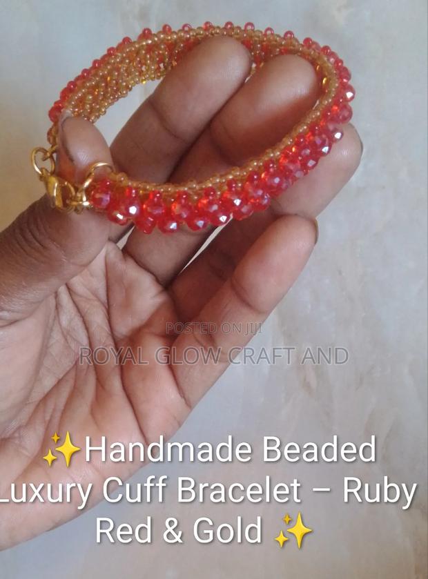 Beaded Luxury Cuff Bracelet - main view