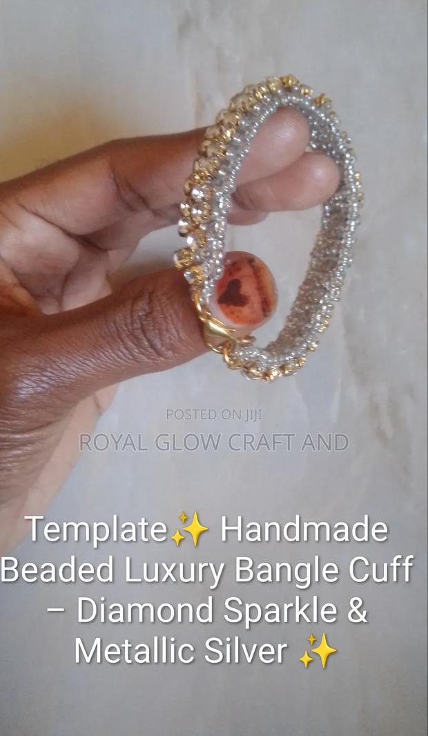 Beaded Luxury Cuff Bracelet - thumbnail 2