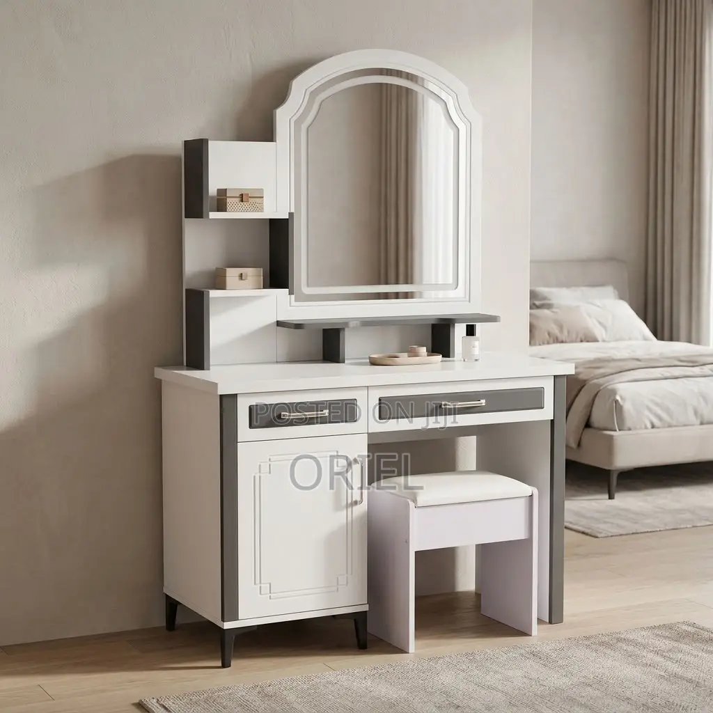 Modern Dressing Table With Mirror and Storage – Stylish Vanity Set