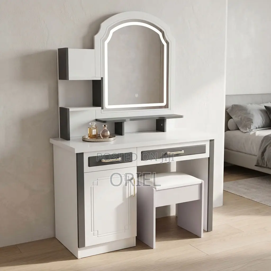 Modern Dressing Table With Mirror and Storage – Stylish Vanity Set
