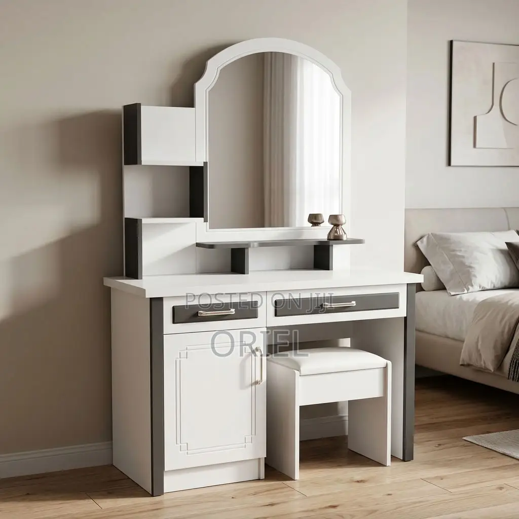 Modern Dressing Table With Mirror and Storage – Stylish Vanity Set