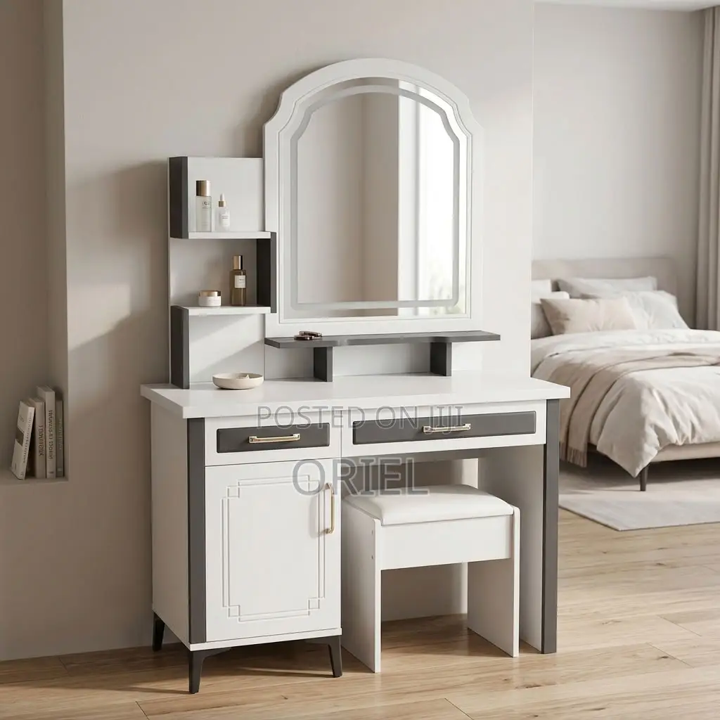 Modern Dressing Table With Mirror and Storage – Stylish Vanity Set
