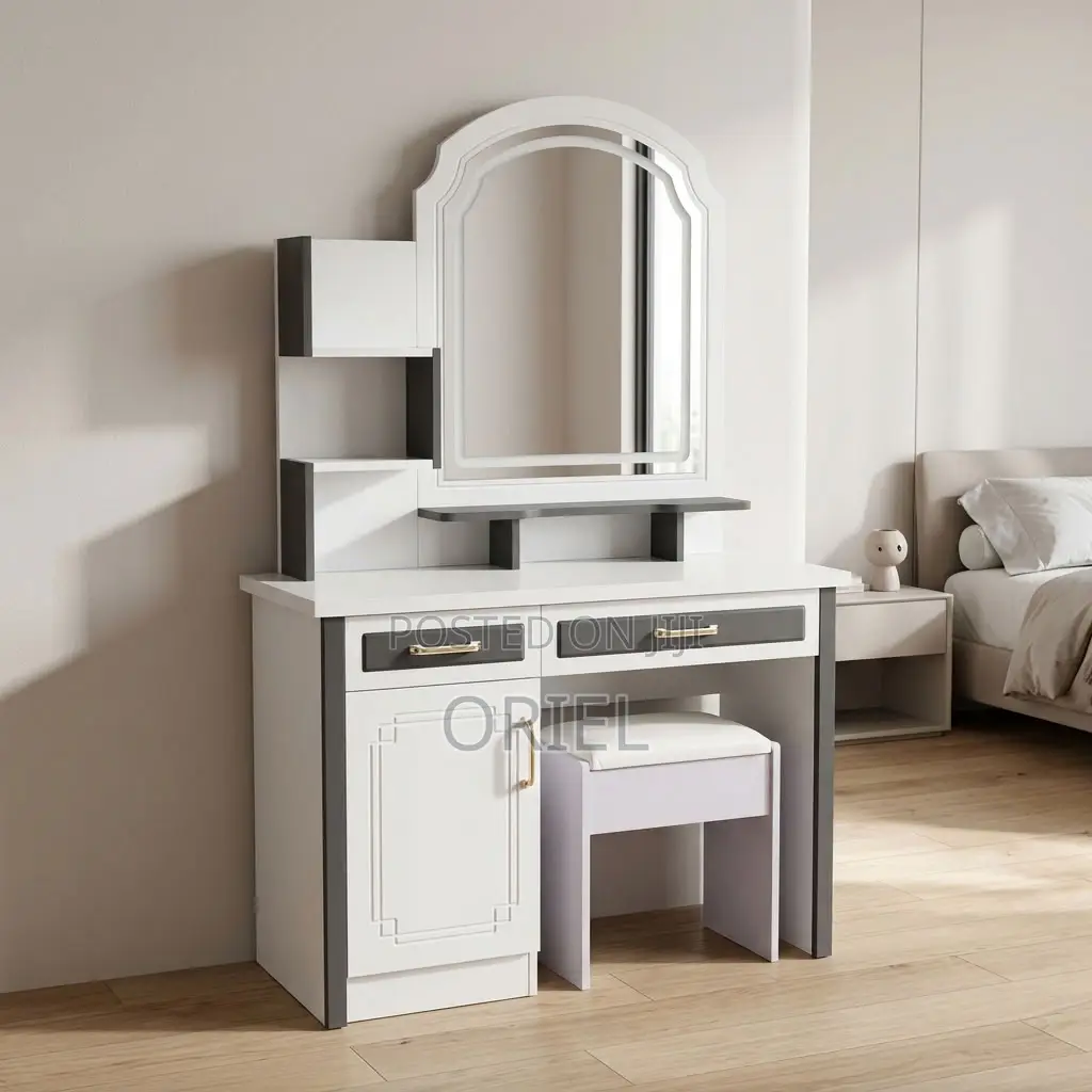 Modern Dressing Table With Mirror and Storage – Stylish Vanity Set