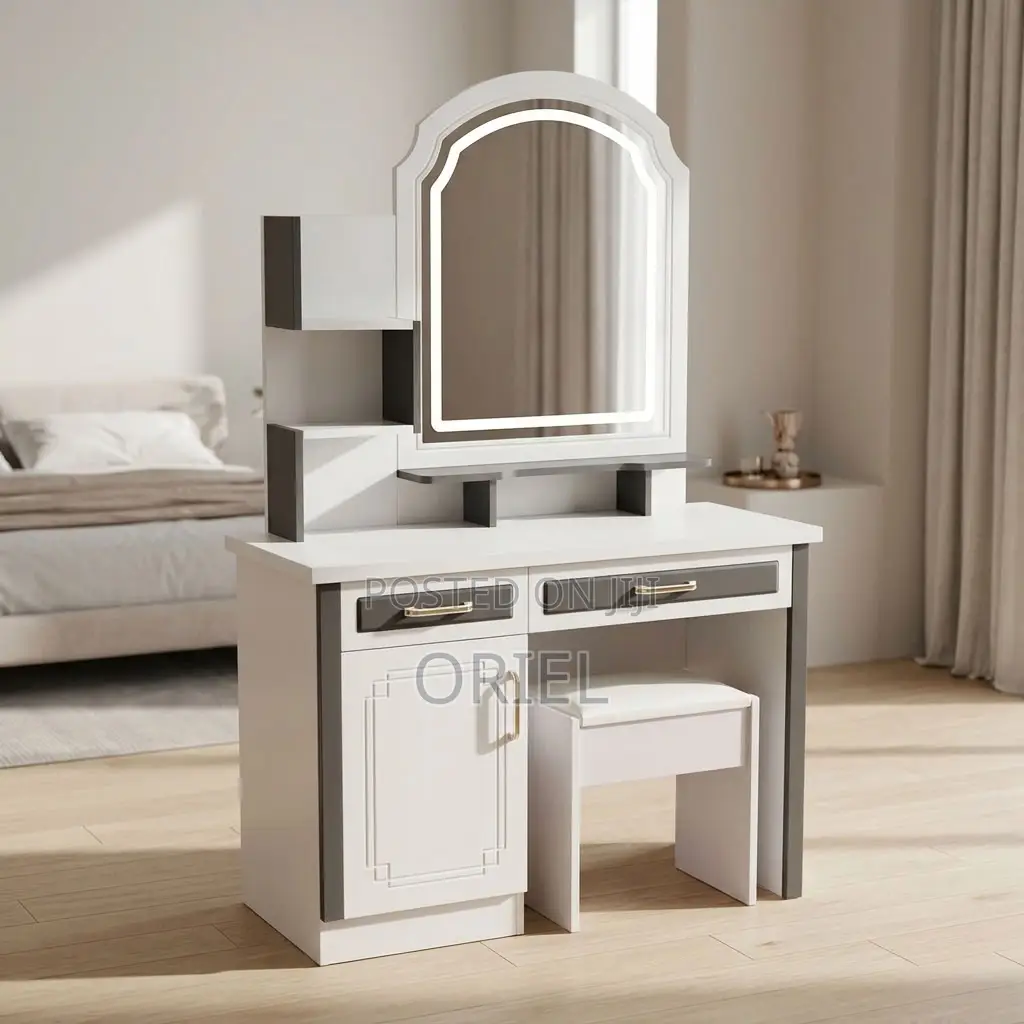 Modern Dressing Table With Mirror and Storage – Stylish Vanity Set