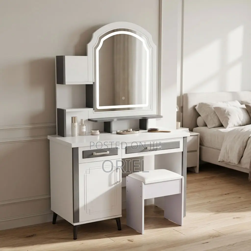 Modern Dressing Table With Mirror and Storage – Stylish Vanity Set