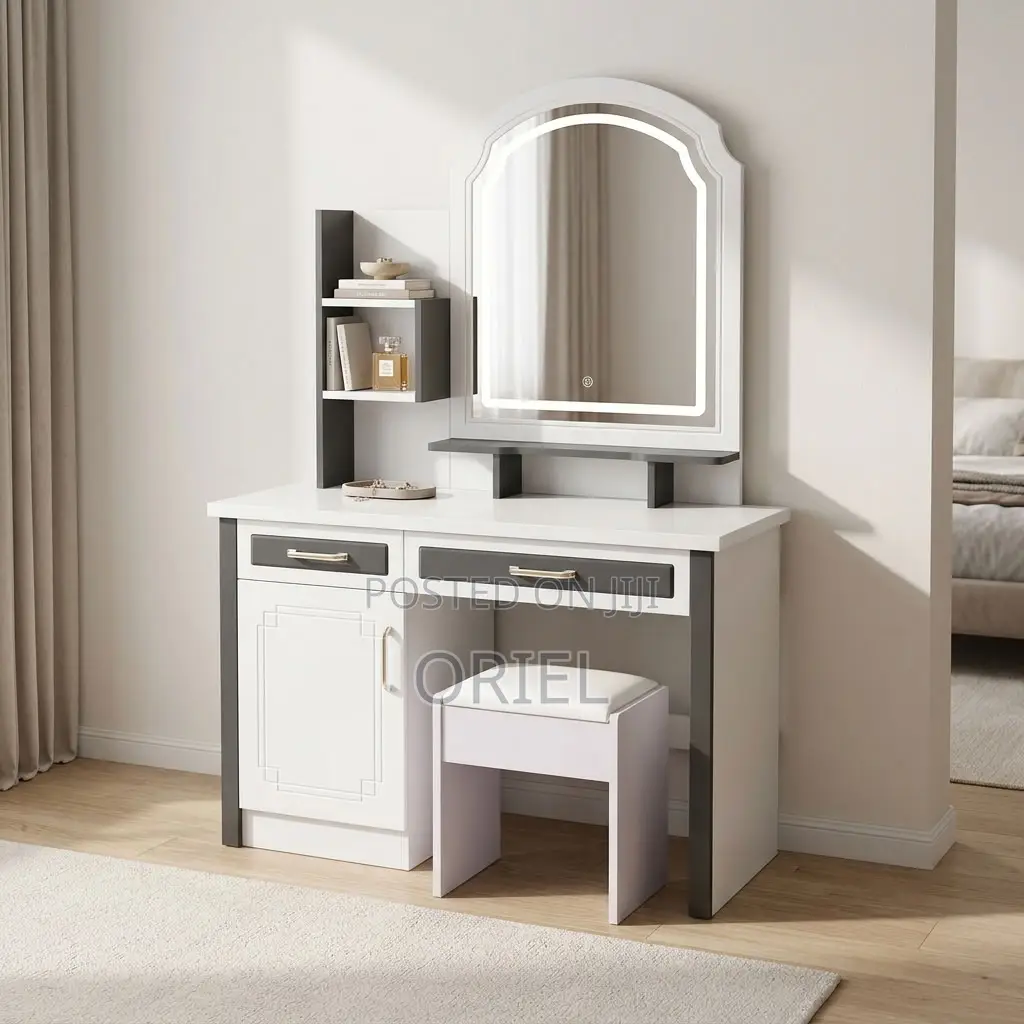Modern Dressing Table With Mirror and Storage – Stylish Vanity Set