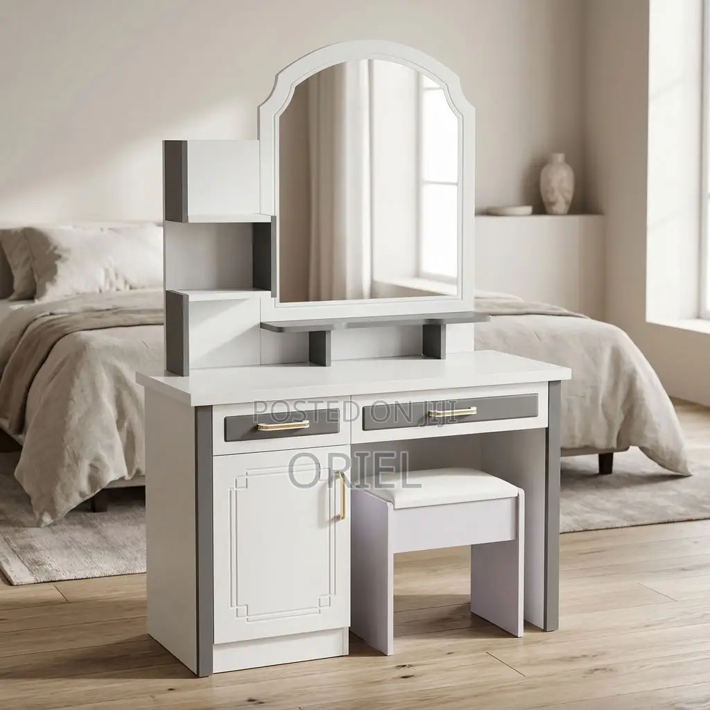 Modern Dressing Table With Mirror and Storage – Stylish Vanity Set