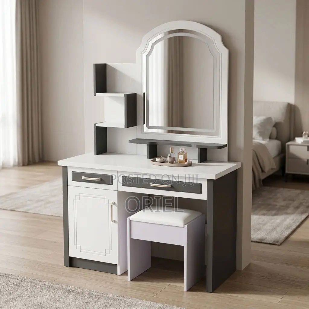 Modern Dressing Table With Mirror and Storage – Stylish Vanity Set