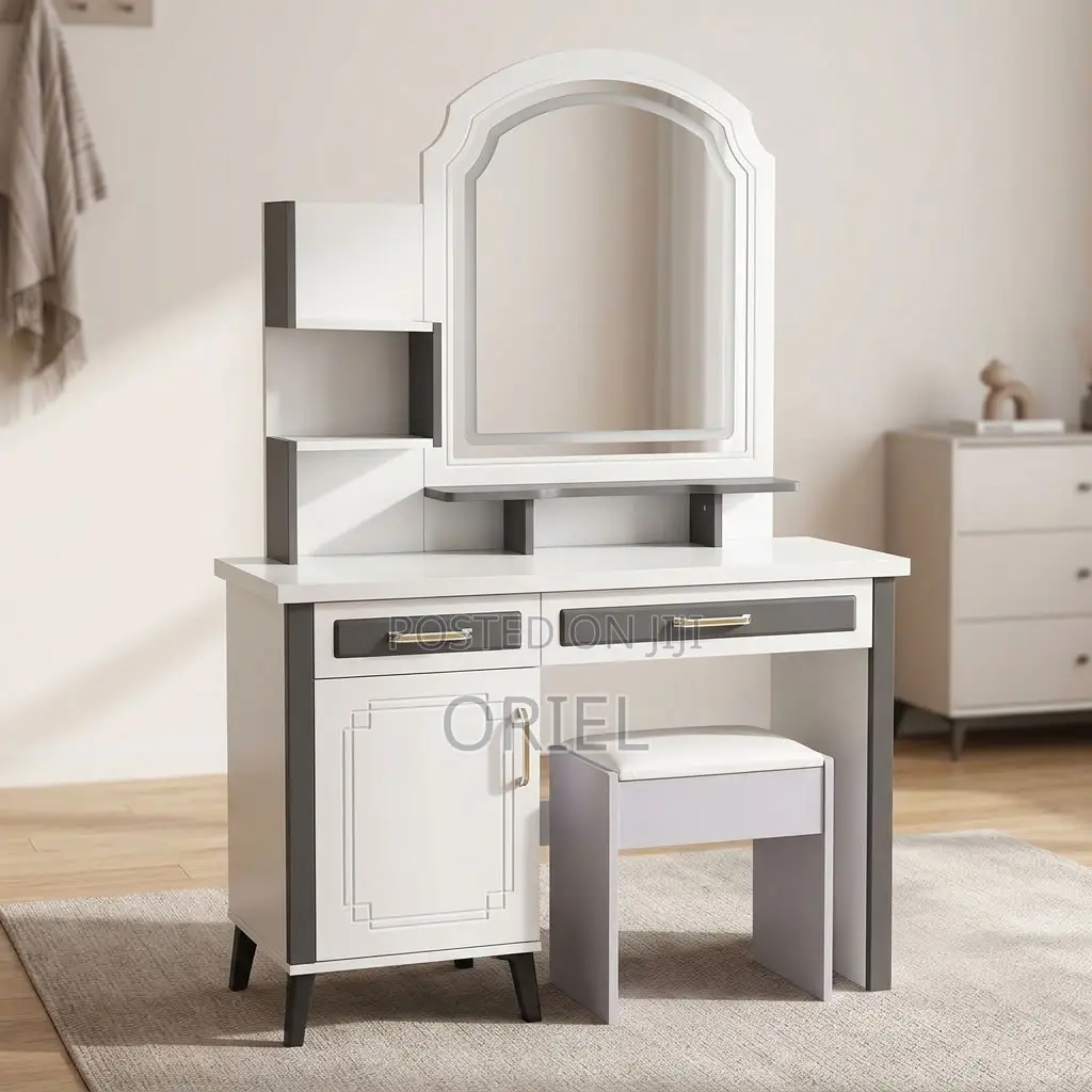 Modern Dressing Table With Mirror and Storage – Stylish Vanity Set