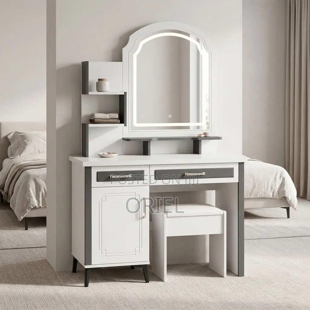 Modern Dressing Table With Mirror and Storage – Stylish Vanity Set