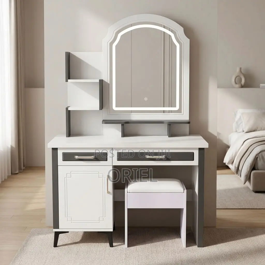 Modern Dressing Table With Mirror and Storage – Stylish Vanity Set