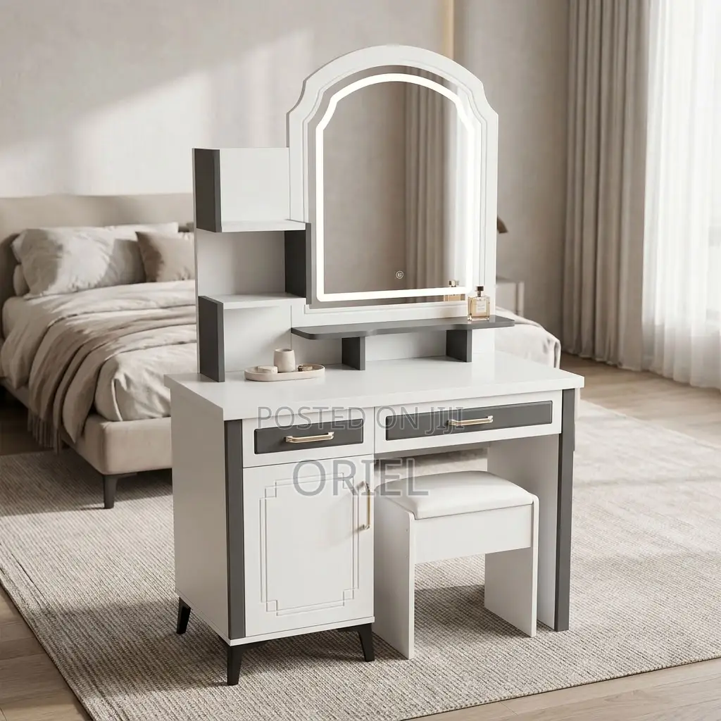Modern Dressing Table With Mirror and Storage – Stylish Vanity Set