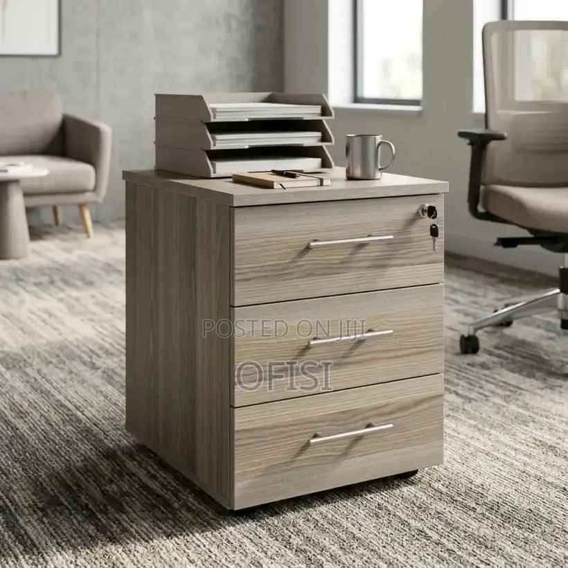 Office Cabinet; Mobile Office Cabinet With Three Drawers
